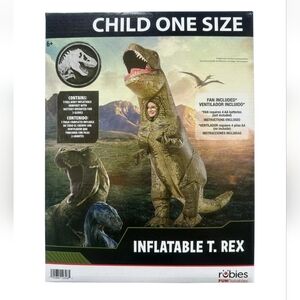 Rubie's Jurassic World Child Unisex Inflatable T-Rex Costume - One Size NEW